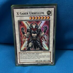 Yu-Gi-Oh Card X Saber Urbellum Earth Monster 1st Edition Shiny 1996